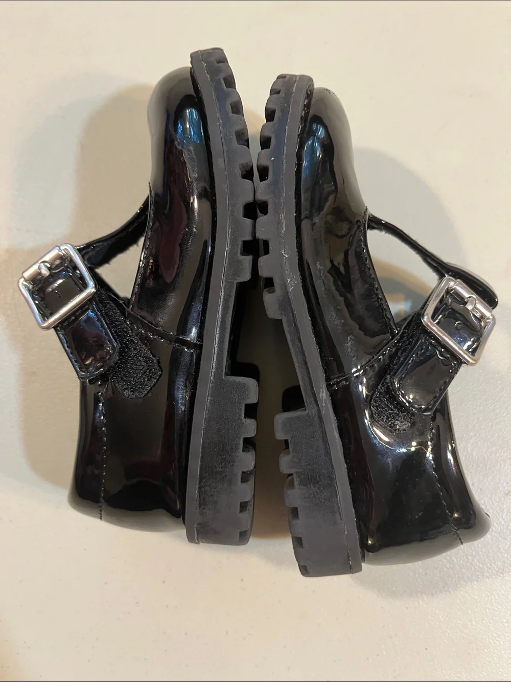 Mix No. 6 Girls Black Patent T-Strap Mary Janes